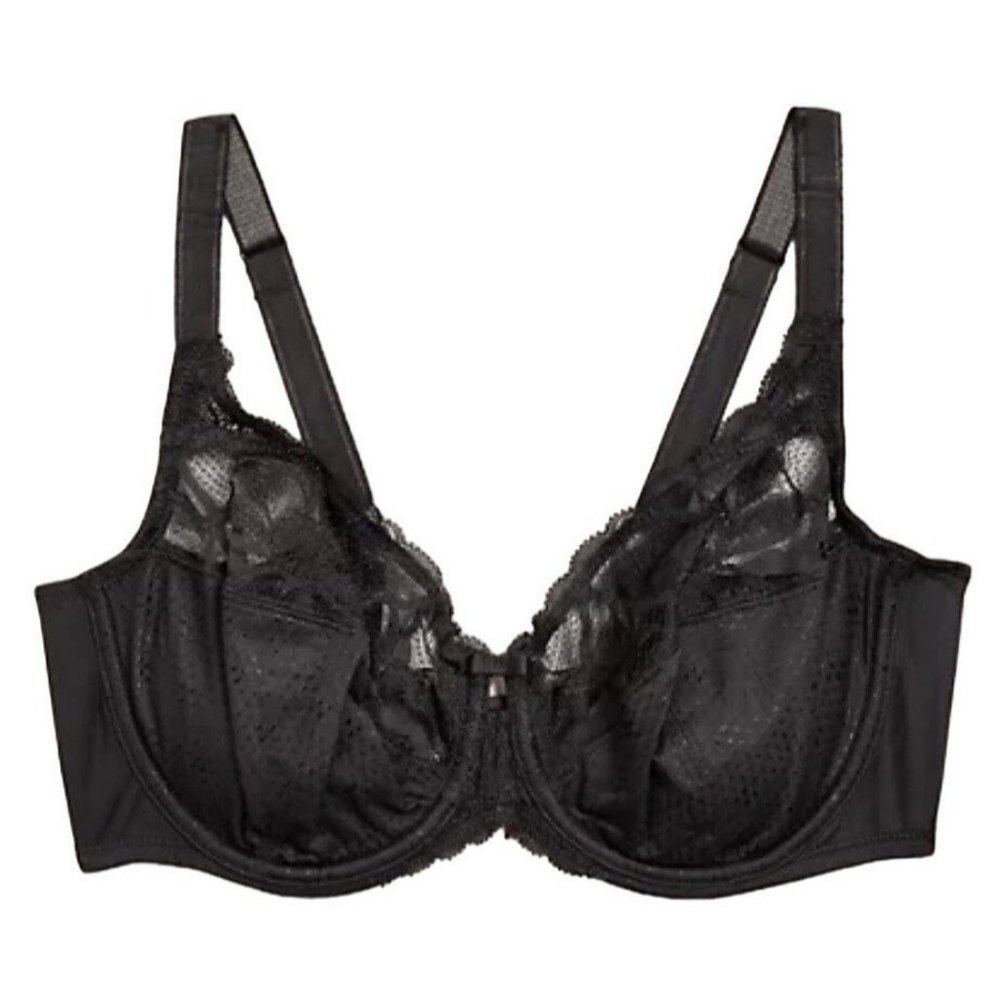 Marks & Spencer black Wild Blooms Wired Full Cup Bra 36D